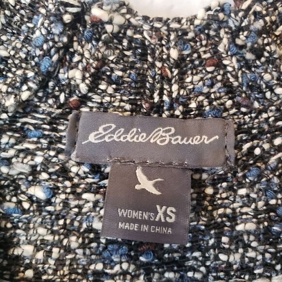 EDDIE BAUER Zip Front Striped Cardigan Sweater - Picture 4 of 7